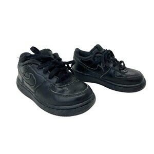 Toddler kids sneakers 9 C Nike Air Force 1 all black shoes
